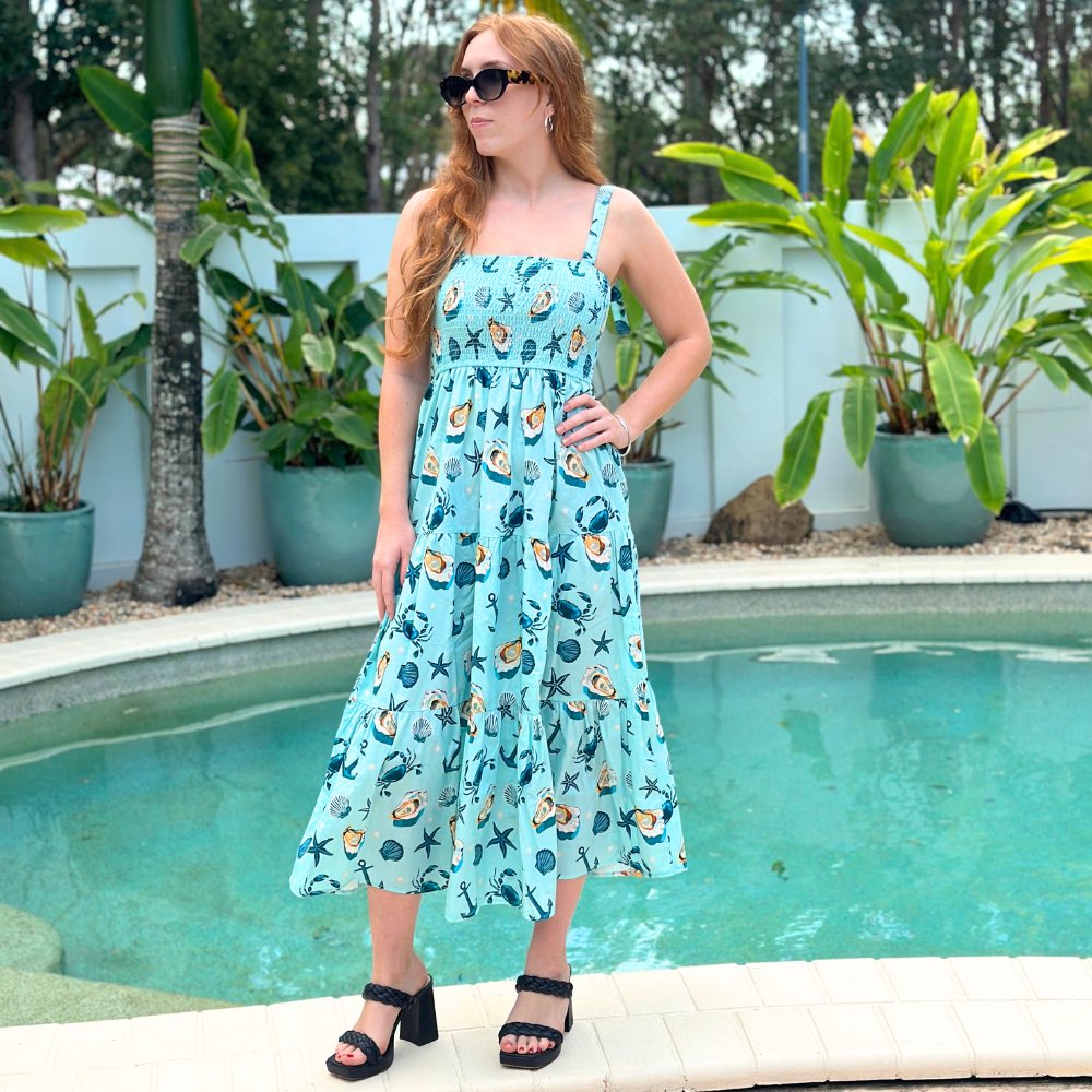 Under The Sea - Womens Midi Resort Dress