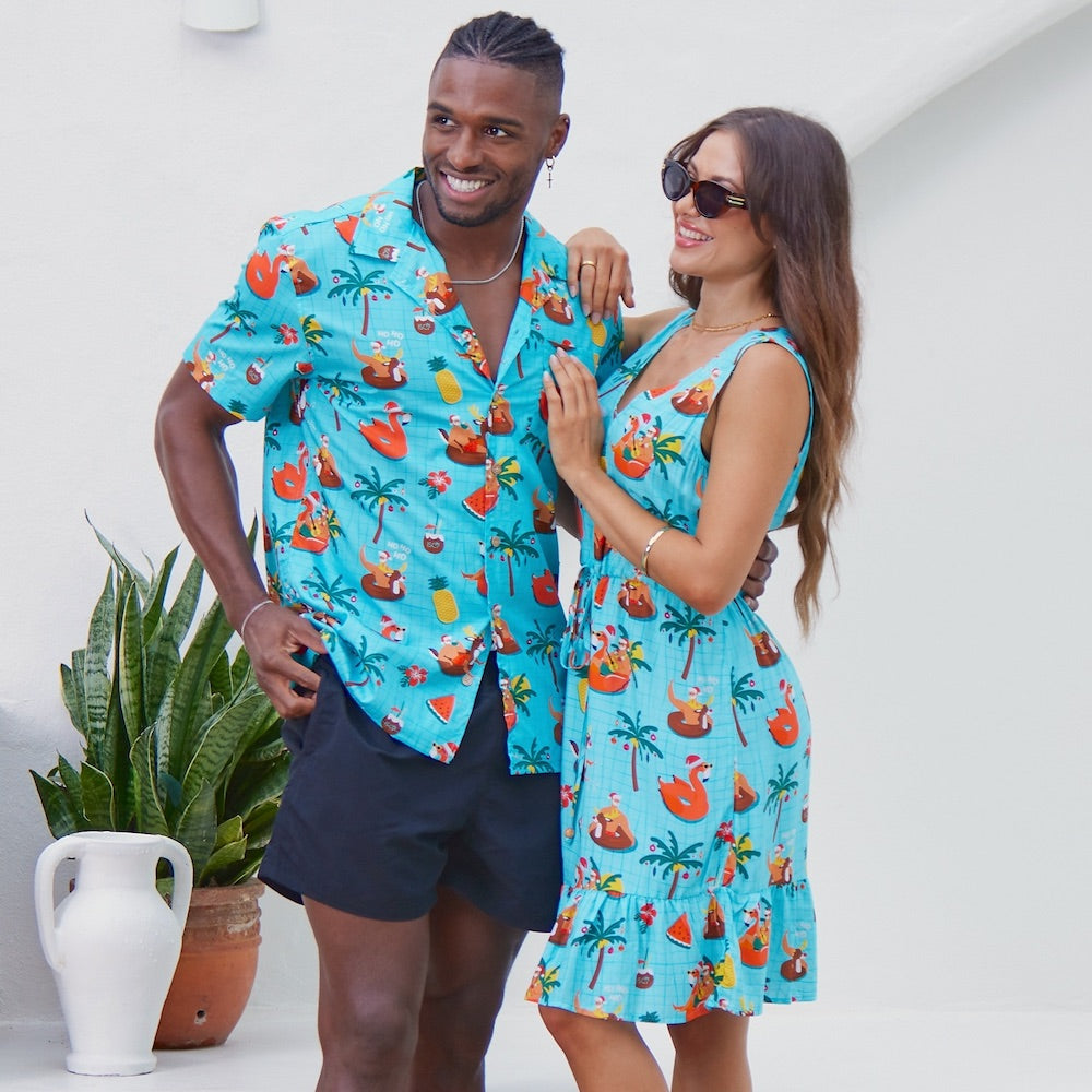 Christmas Pool Party - Mens Shirt & Womens Dress