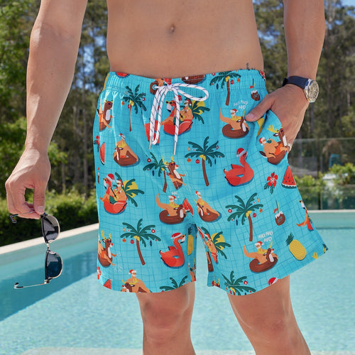 Mens Shorts | Tropical Print Cotton Shorts | Hawaiian Shorts