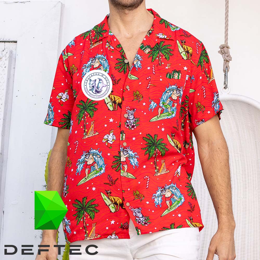 Deftec Custom Xmas Shirts - Red Aussie Christmas