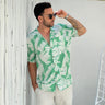 Noosa Groove Mens Hawaiian Resort Shirt Banana Leaf Print