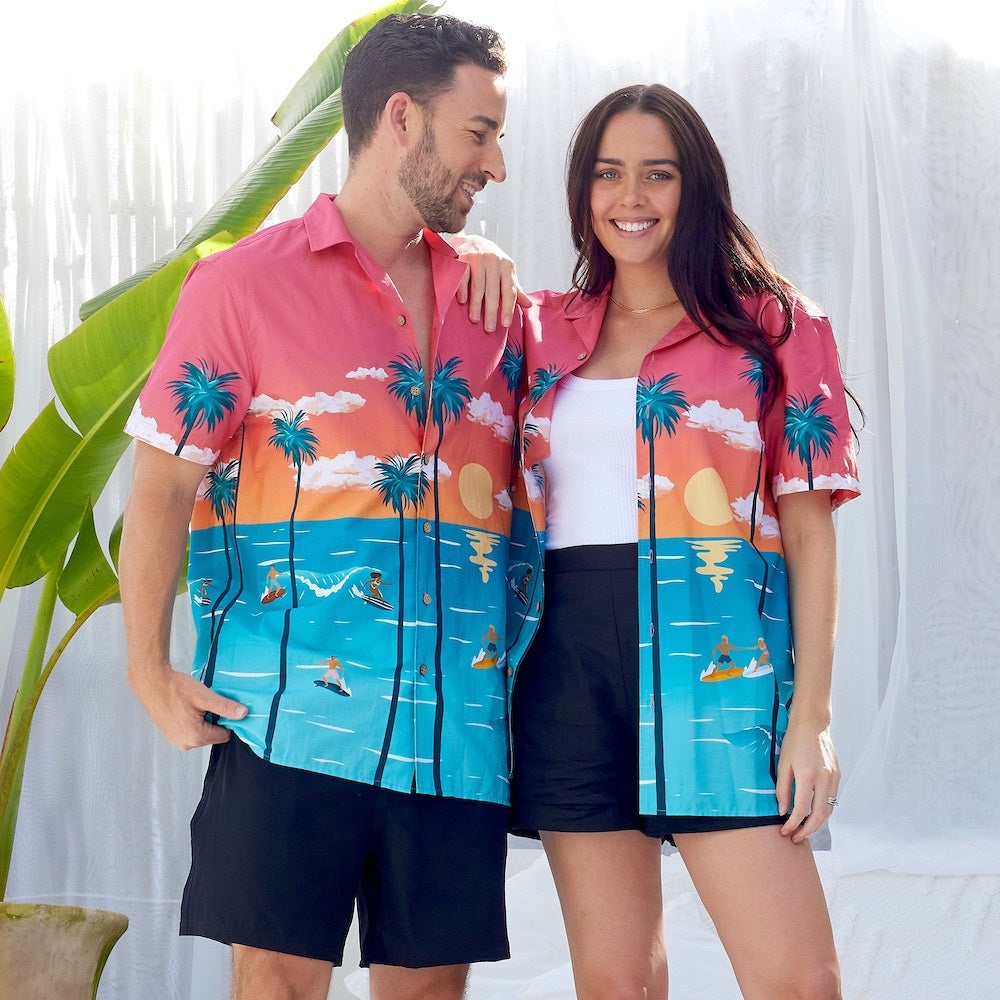 Hawaiian attire for male and female hotsell