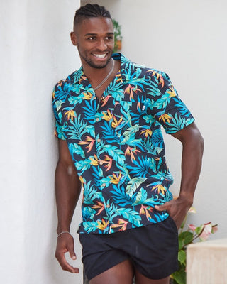 A breezy tropical shirt, packed with the vacation mindset we all need right now. From the beach to the bar, you’ll look sharp with this button-down from Bondi to Bryon Bay.   This breathable and lightweight cotton material makes them perfect for wearing in the hot summer months and not to mention giving off major party-in-paradise energy.  Level up the look and add matching Swim Shorts, matching Ladies' Shirt for her or Bucket Hat.  View the Jungle Fever Collection.