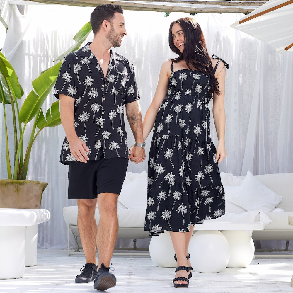 Midnight Oasis - Mens Shirt & Womens Dress Couples Set