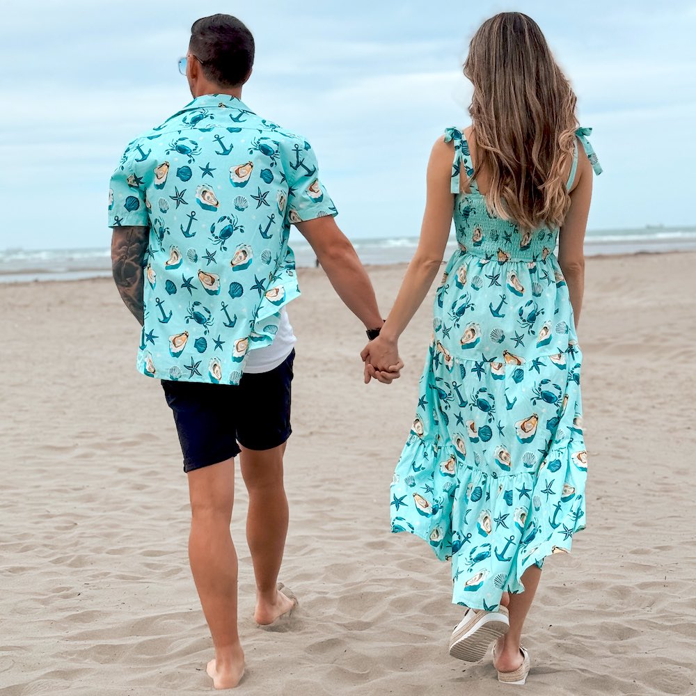 Under The Sea - Mens Shirt & Womens Dress Couples Set