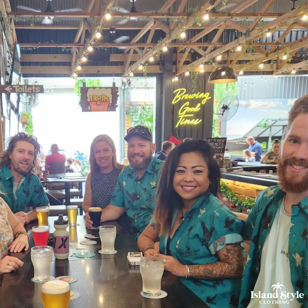 Personalised Hawaiian shirts for Noosa Hinterland Brewing Co. Noosa, QLD